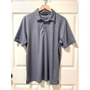 Travis Mathew Mens Polo Golf Business Casual Shirt Gray Large